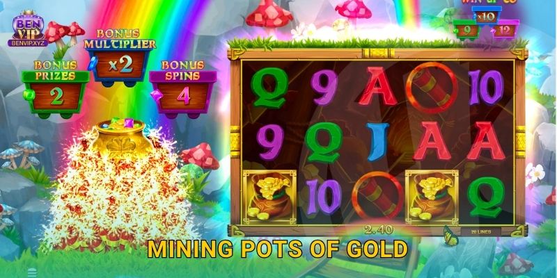 Mining Pots of Gold khám phá mỏ vàng – kho báu rực rỡ tại Benvip